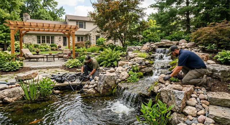 Garden Waterfall Installation in Honolulu, HI