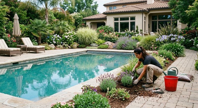Pool Deck Landscaping in Ventura County, CA